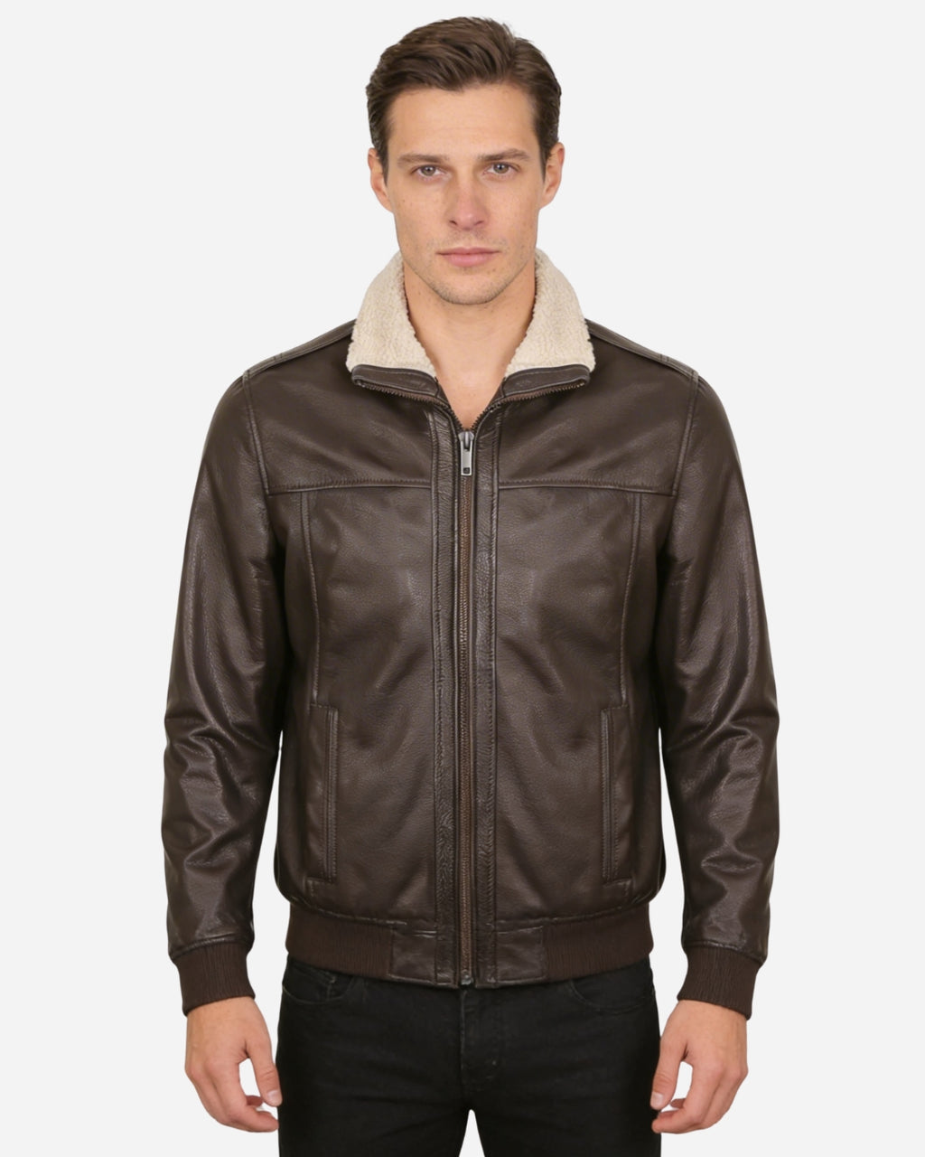 Boreal Bomber Brown Leather Jacket