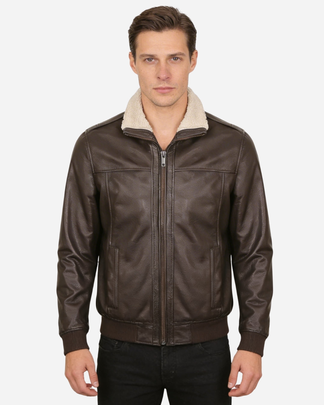 Boreal Bomber Brown Leather Jacket