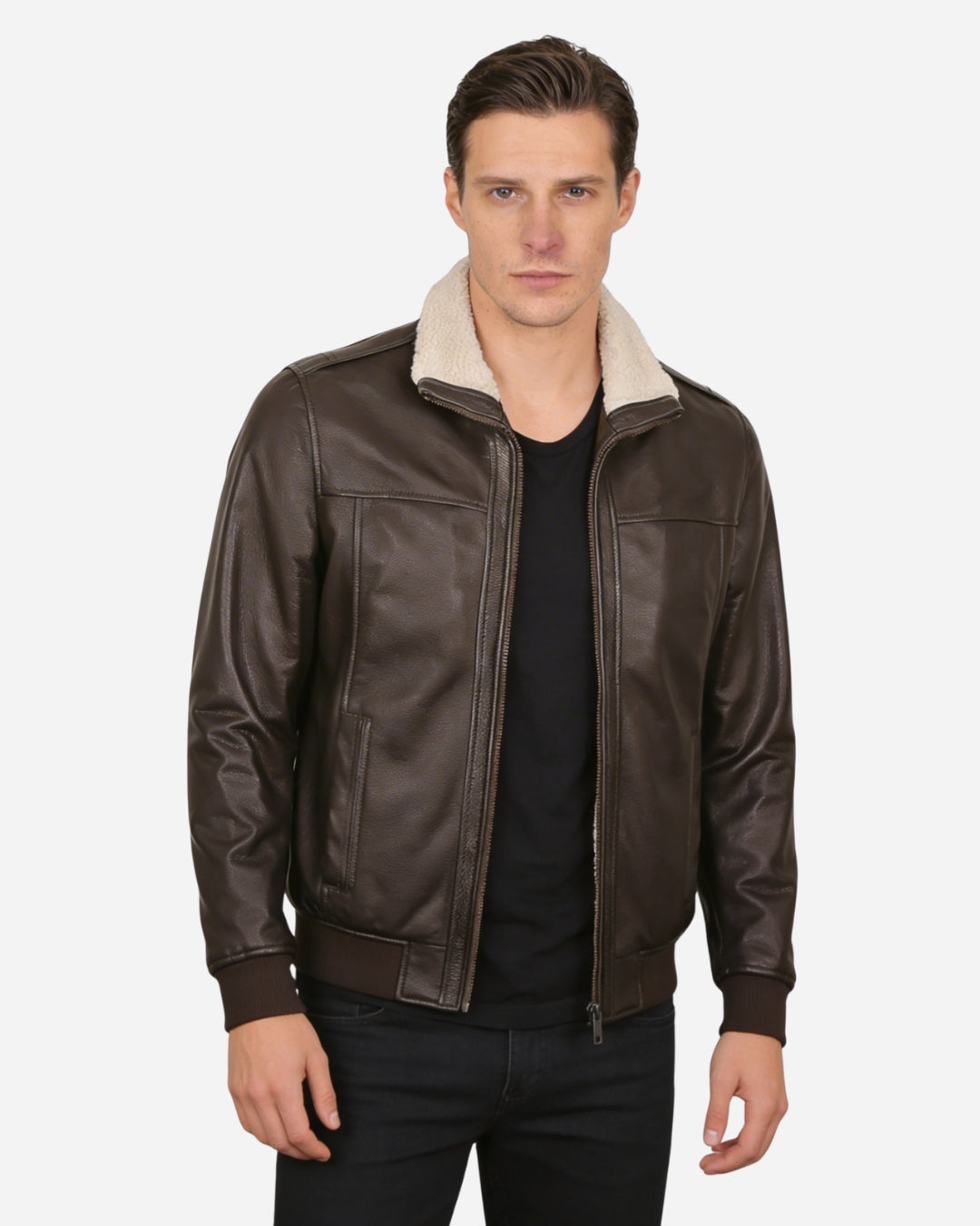 Boreal Bomber Brown Leather Jacket