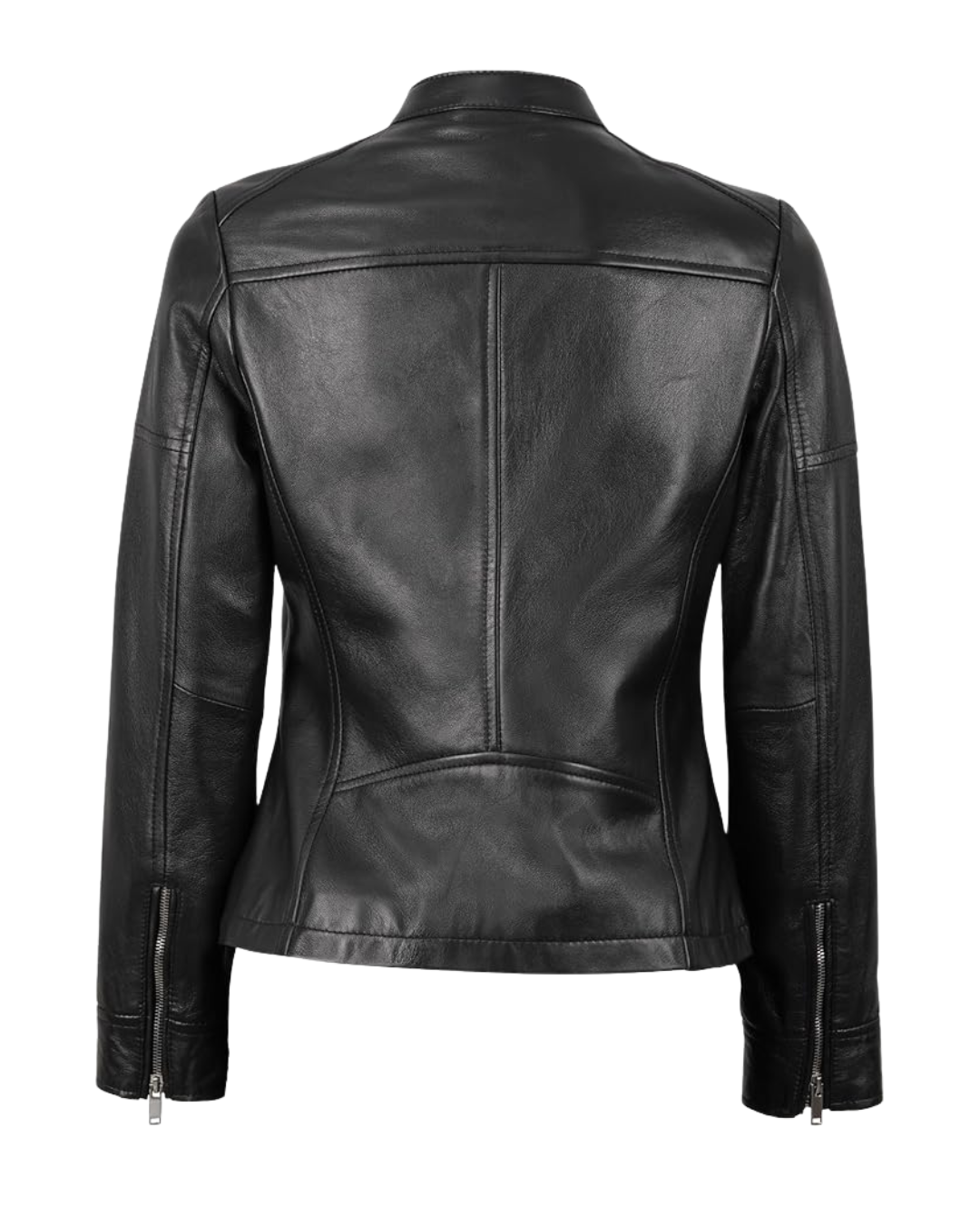 Heritage Weave Black Leather Jacket