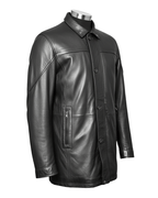 Milano Nero Leather Coat