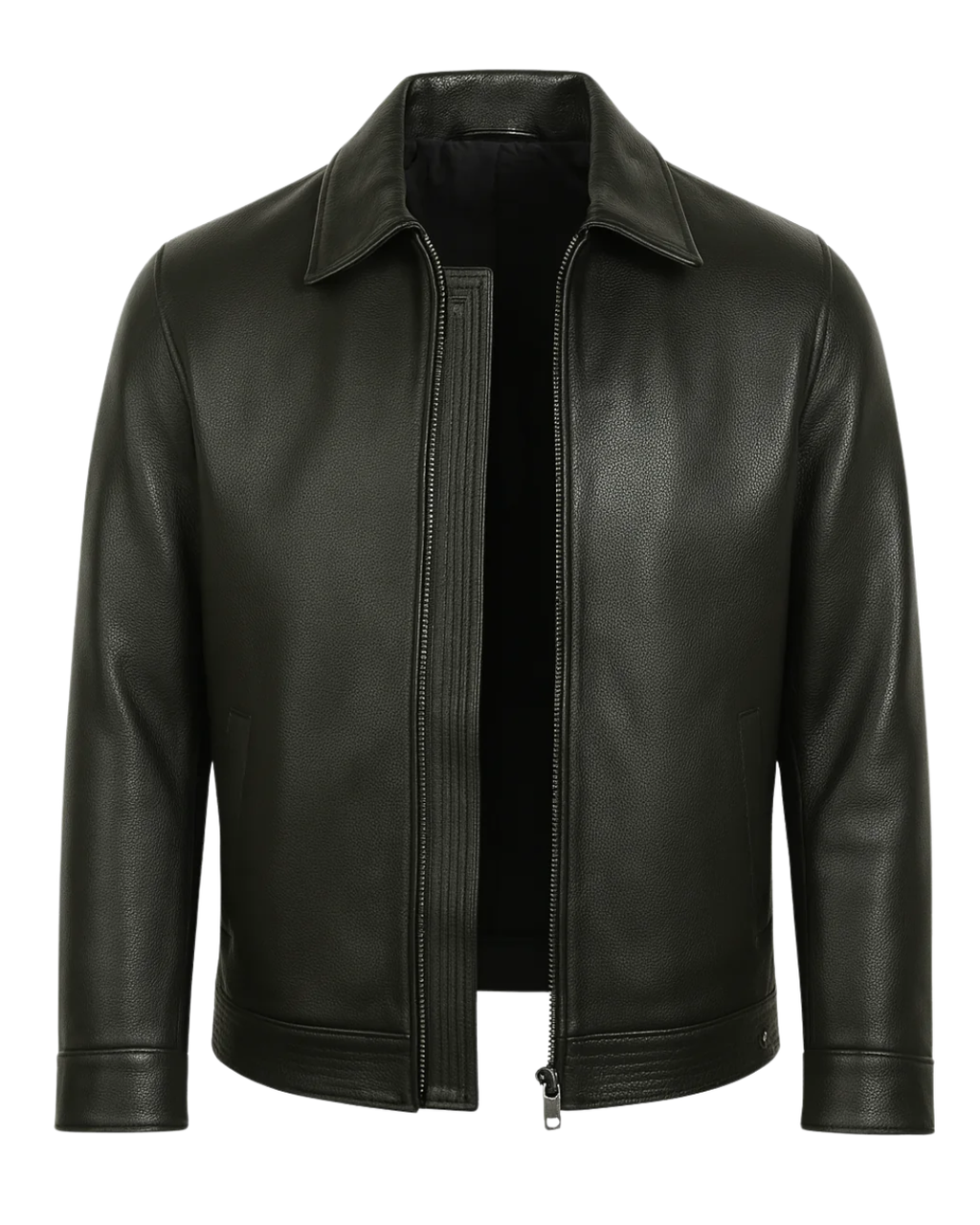 Signature Stitch Leather Jacket