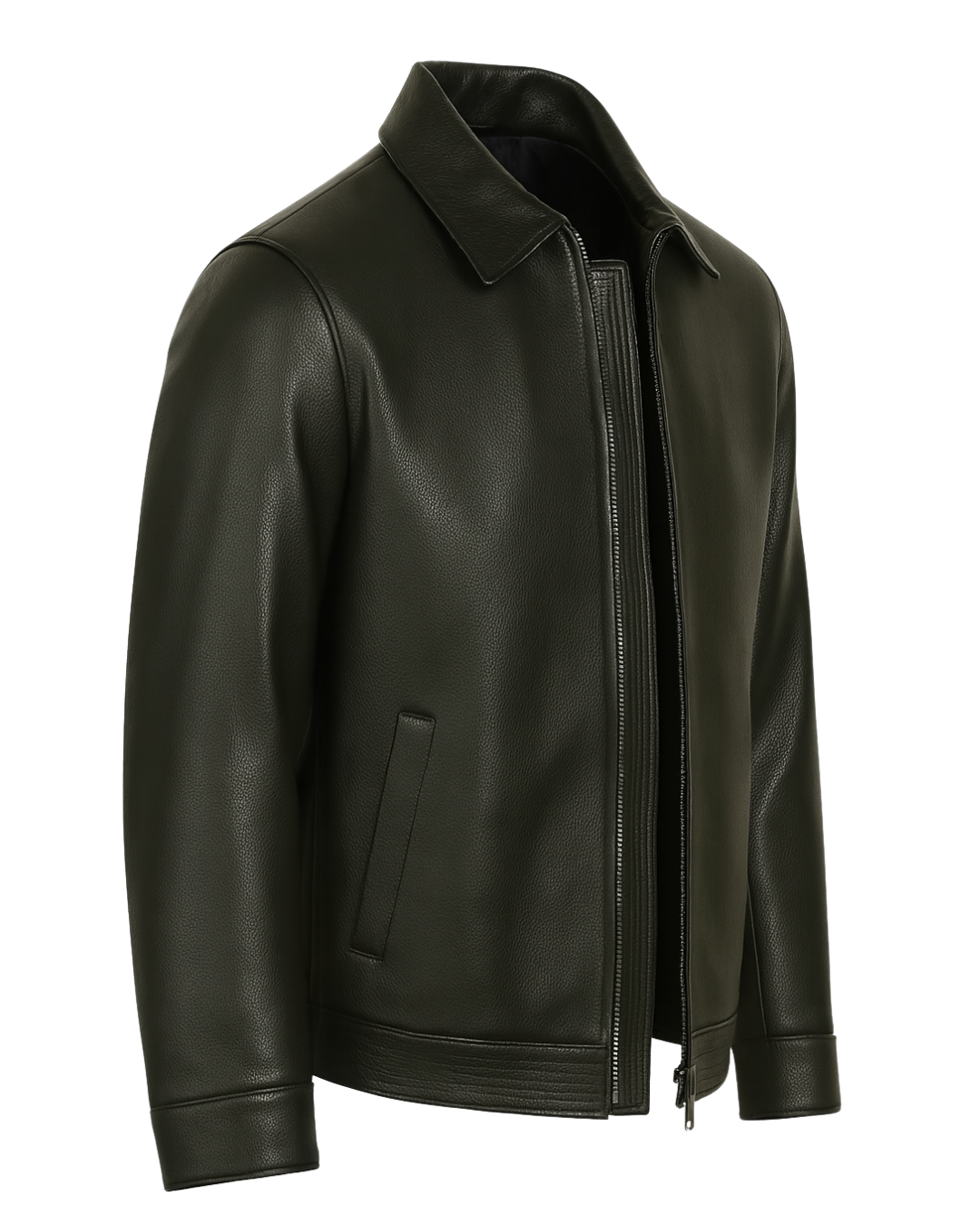 Signature Stitch Leather Jacket