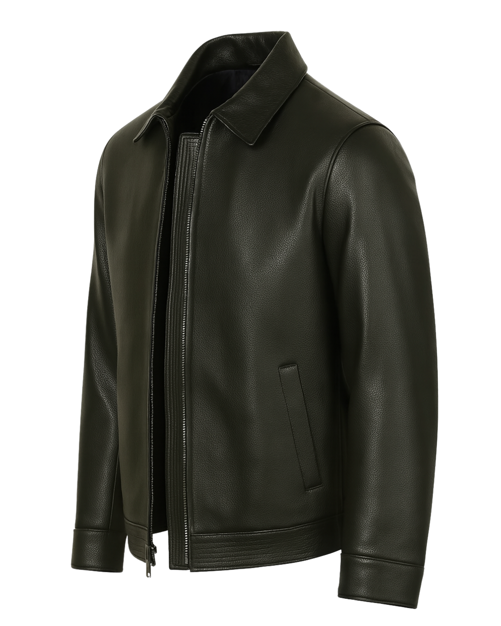 Signature Stitch Leather Jacket