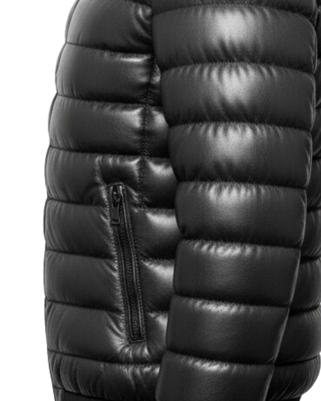 Arctic Shield Puffer Leather Jacket