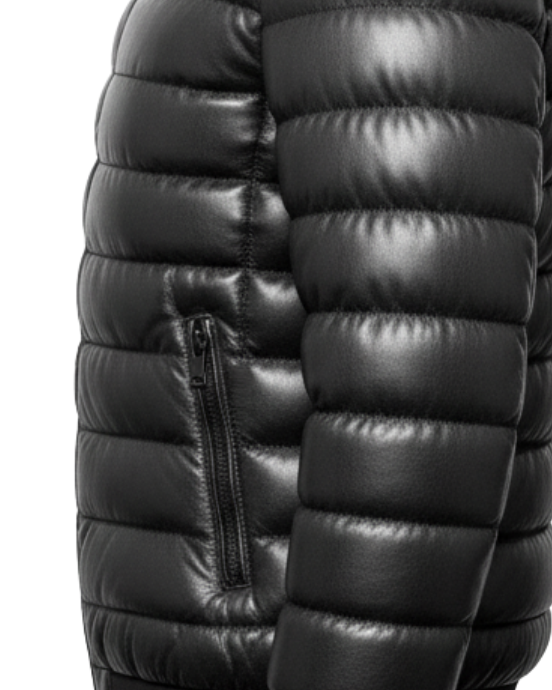 Arctic Shield Puffer Leather Jacket