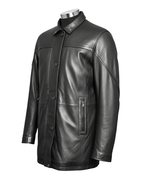 Milano Nero Leather Coat