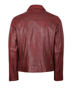 Maroon Field Leather Jacket
