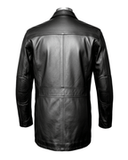 Milano Nero Leather Coat