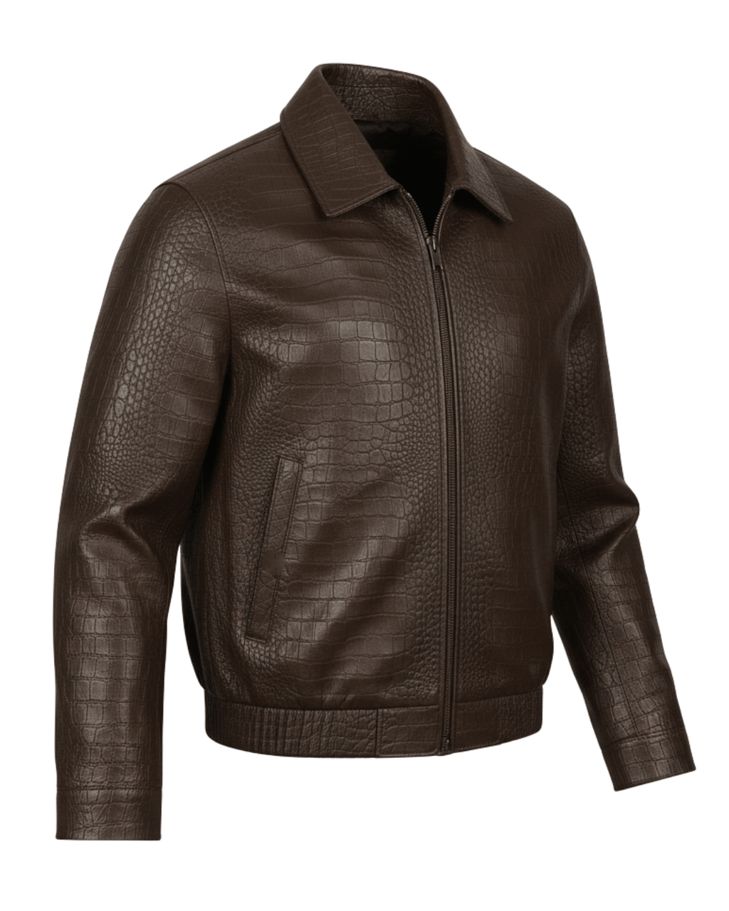 Imperial Brown Crocodile Jacket