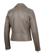 Camel Brown Women Biker Real Leather Jacket