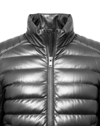 Arctic Shield Puffer Leather Jacket