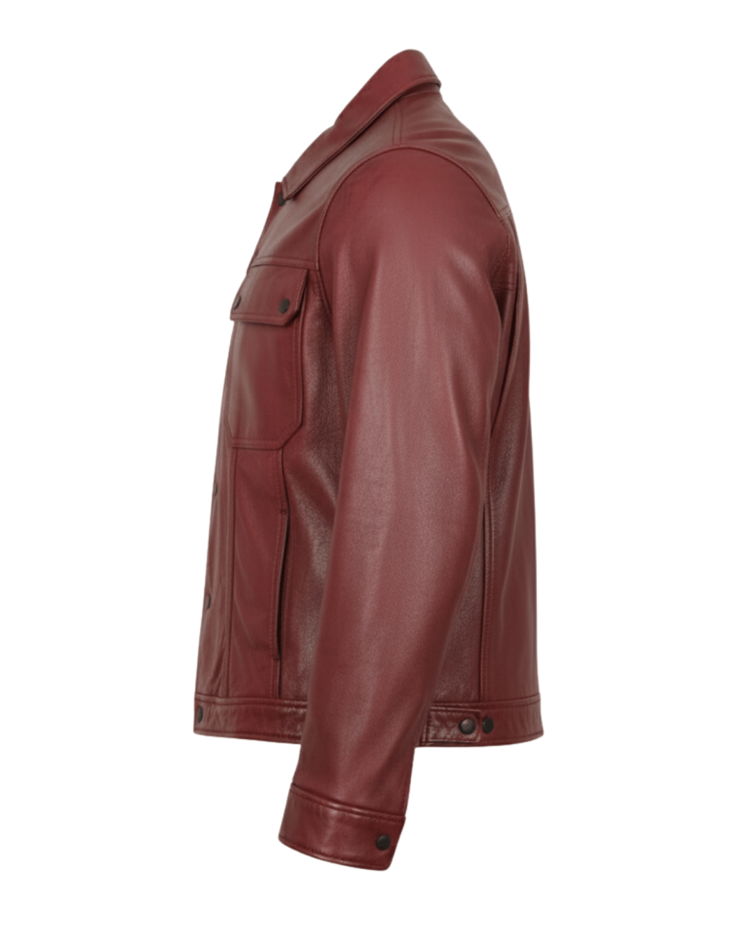 Maroon Field Leather Jacket