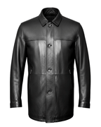 Milano Nero Leather Coat