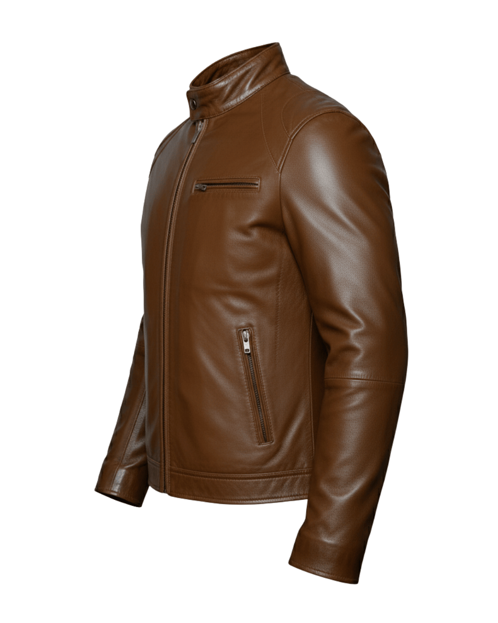 Glacier Caramello Leather Jacket