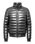 Arctic Shield Puffer Leather Jacket