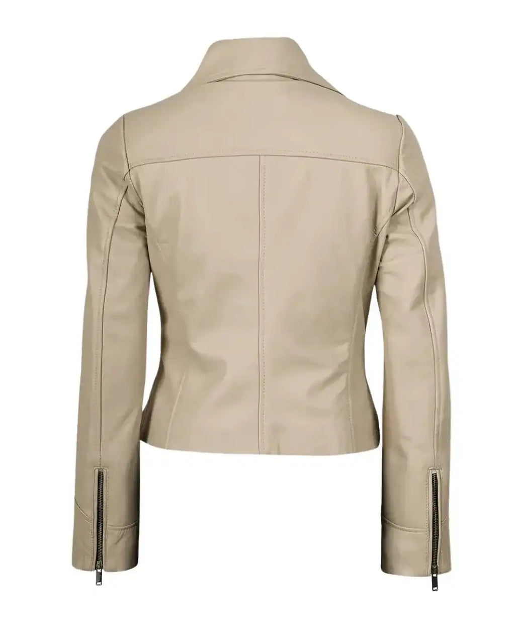 Beach Women Biker Real Leather Jacket - Glacier Leather