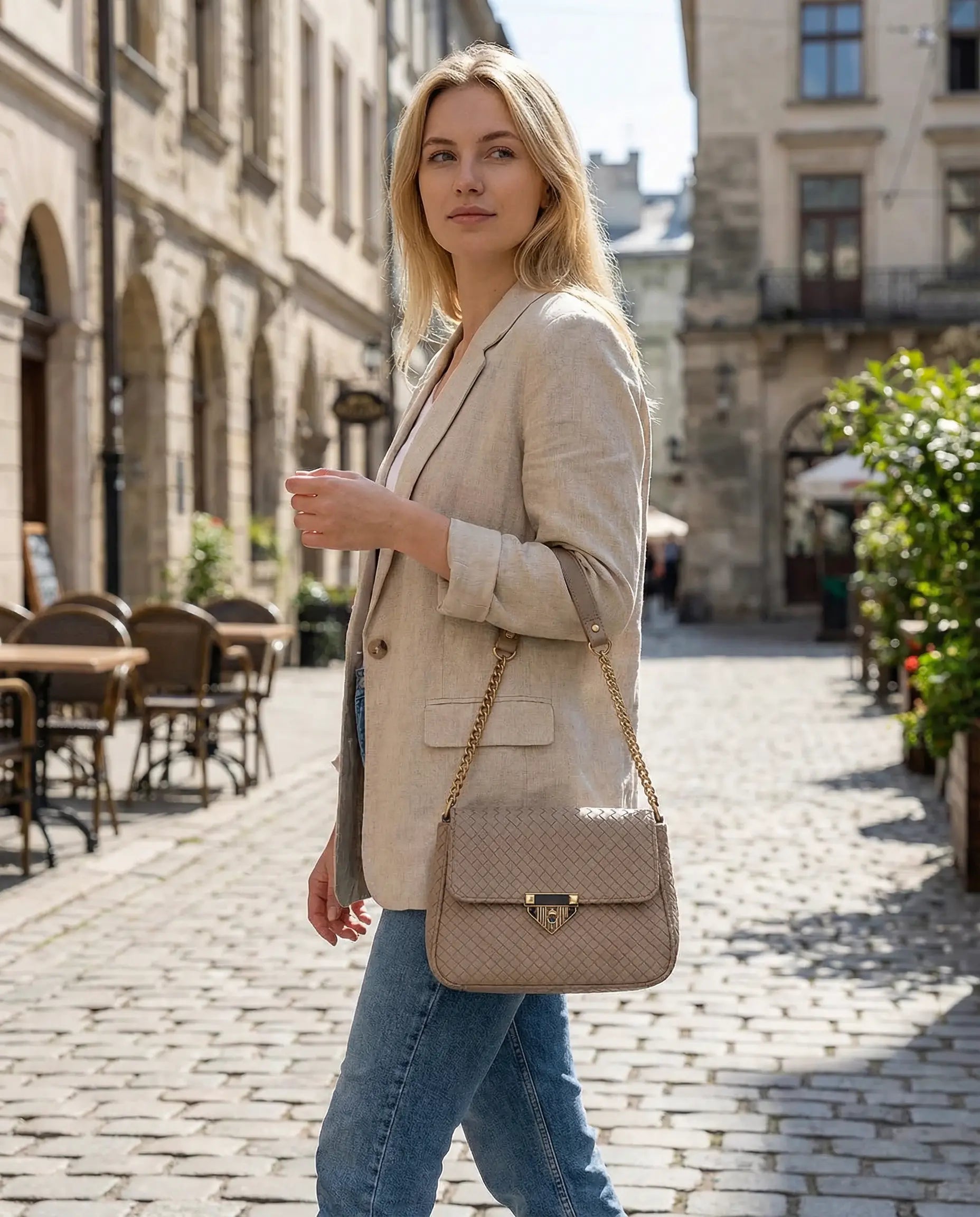 Latte Crossbody Bag