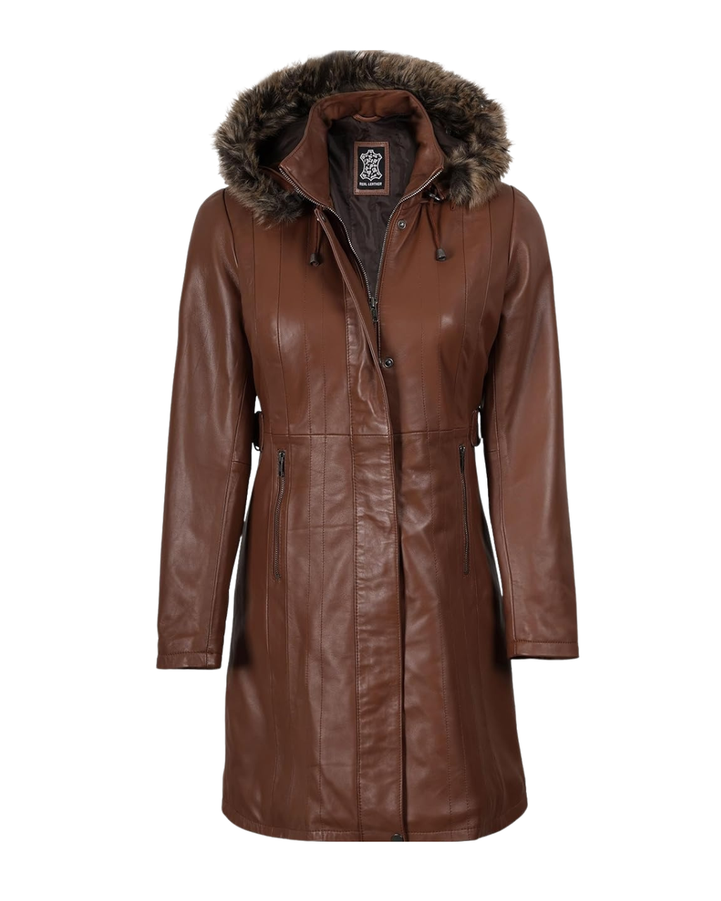 Valencia Women Lambskin Brown Long Jacket
