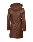Valencia Women Lambskin Brown Long Jacket