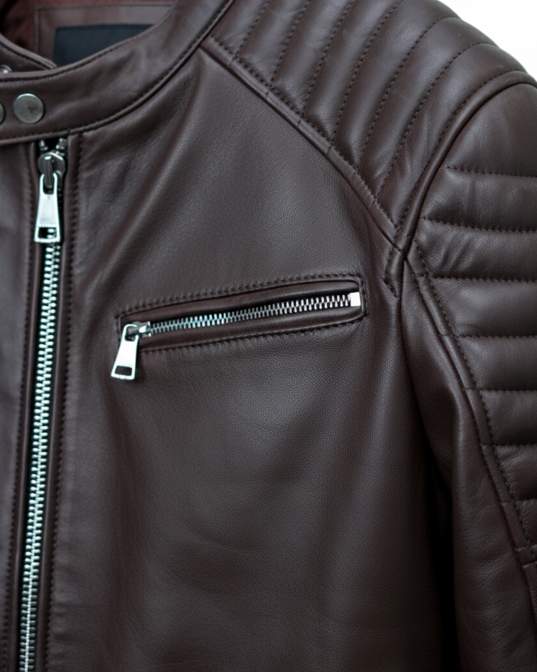 Glaceier Leather Racer Jacket