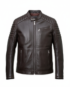 Glaceier Leather Racer Jacket