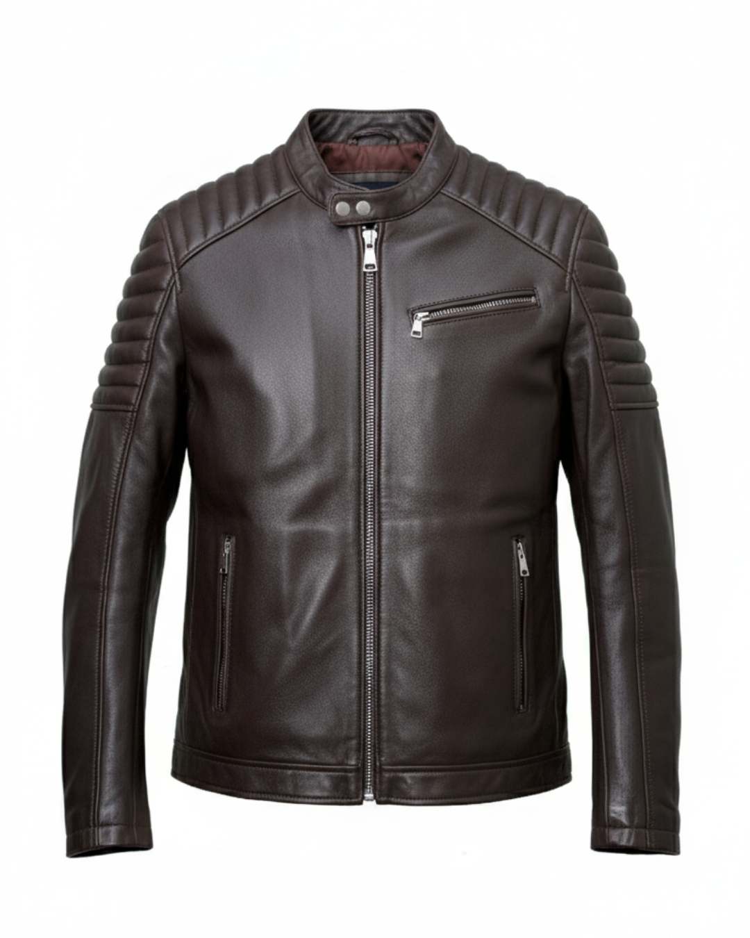 Glaceier Leather Racer Jacket