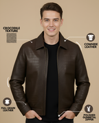 Imperial Brown Crocodile Jacket
