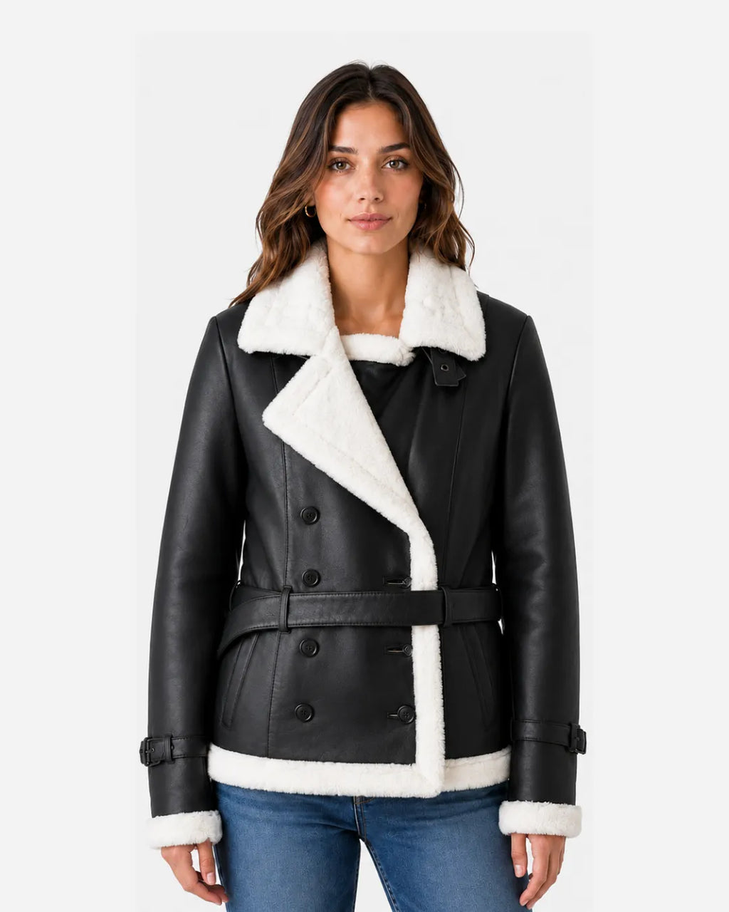 Arctic Shearling Leather Jacket