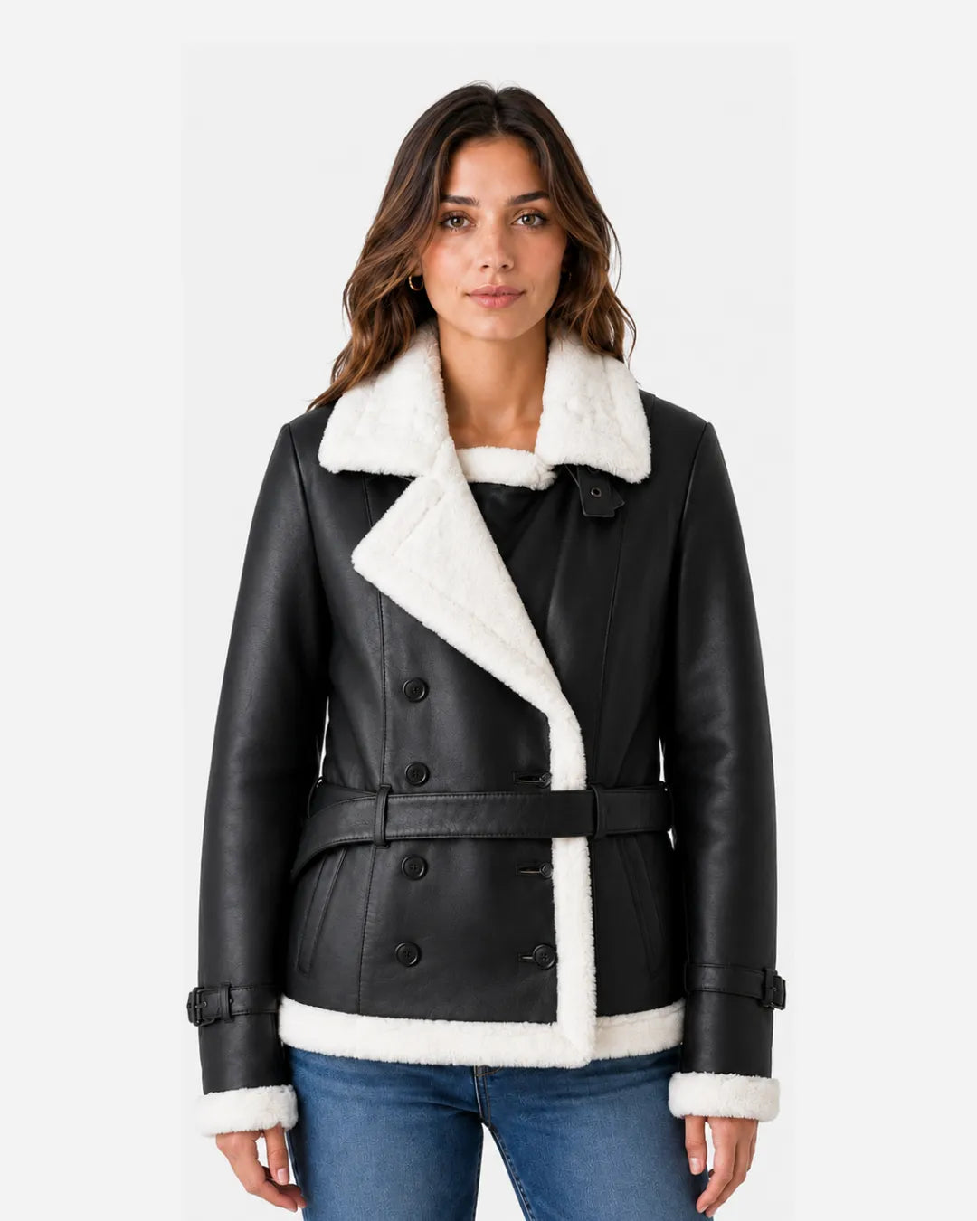 Arctic Shearling Leather Jacket