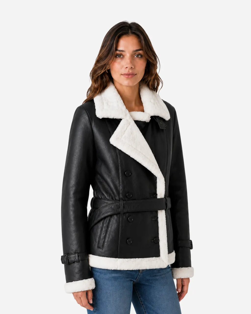 Arctic Shearling Leather Jacket
