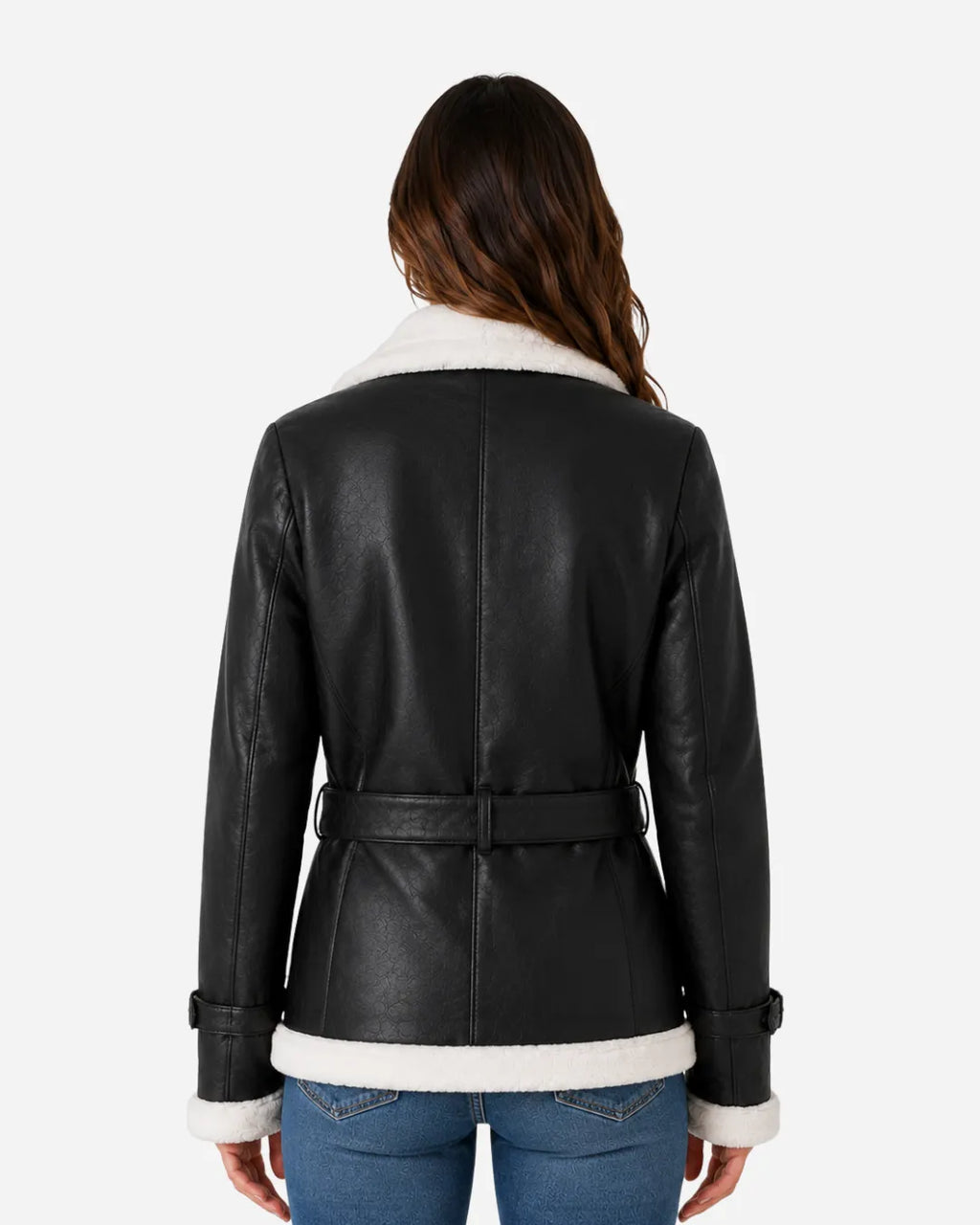 Arctic Shearling Leather Jacket