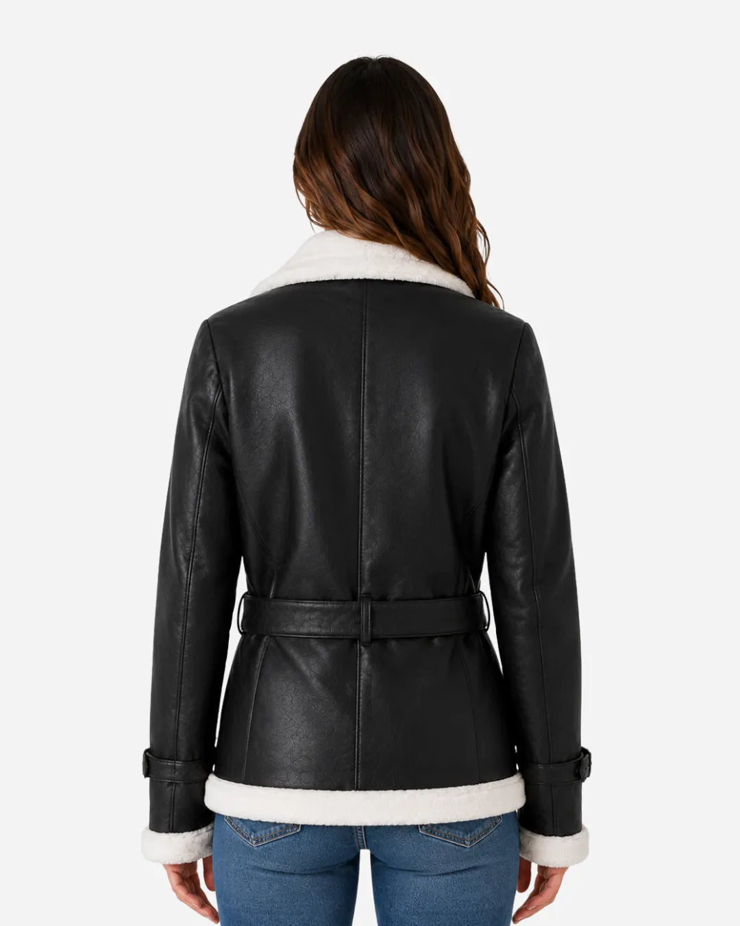 Arctic Shearling Leather Jacket