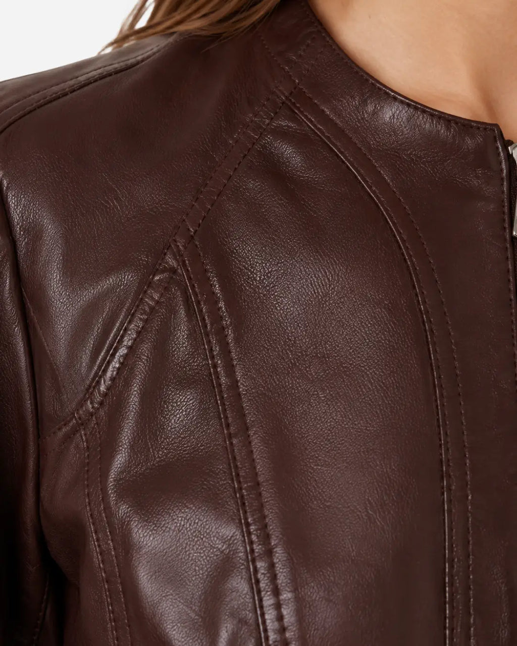 Best sheepskin leather jacket brown color with free shipping