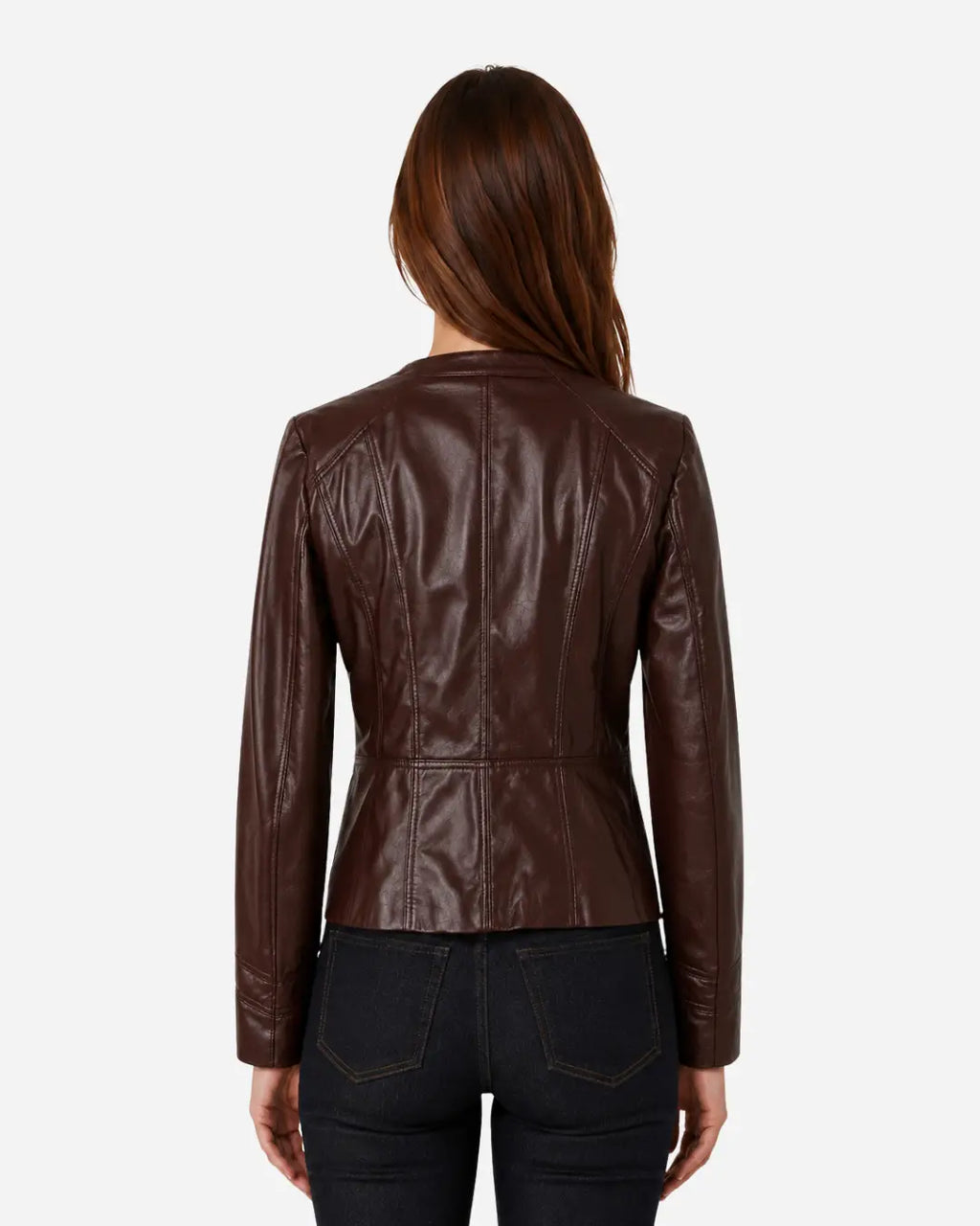 Best sheepskin leather jacket brown color with free shipping