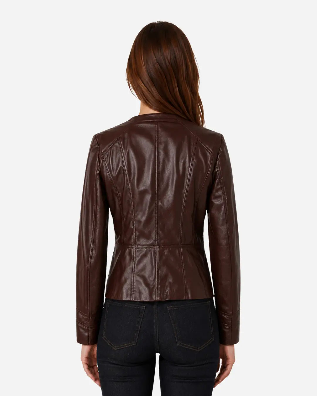 Best sheepskin leather jacket brown color with free shipping