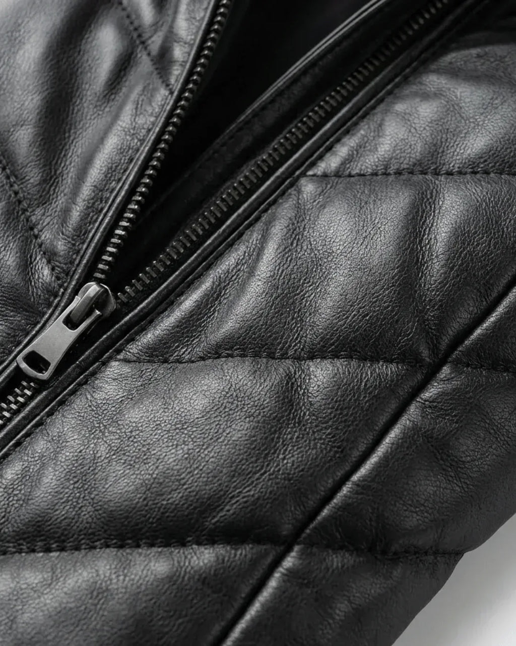 Women's Black Leather Airwarm Parka Coat