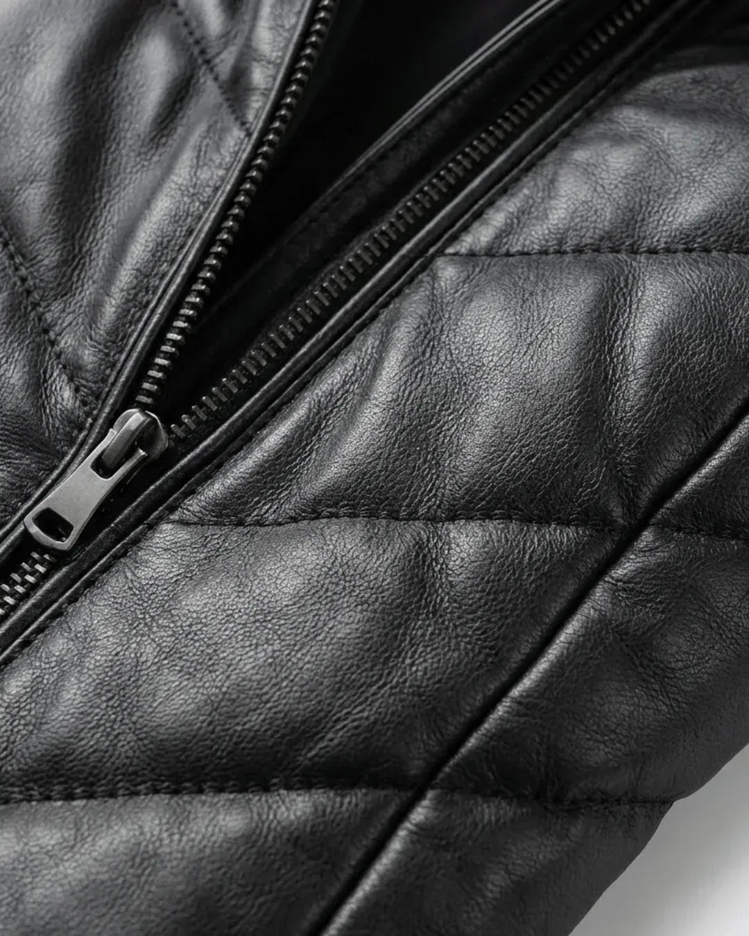 Women's Black Leather Airwarm Parka Coat