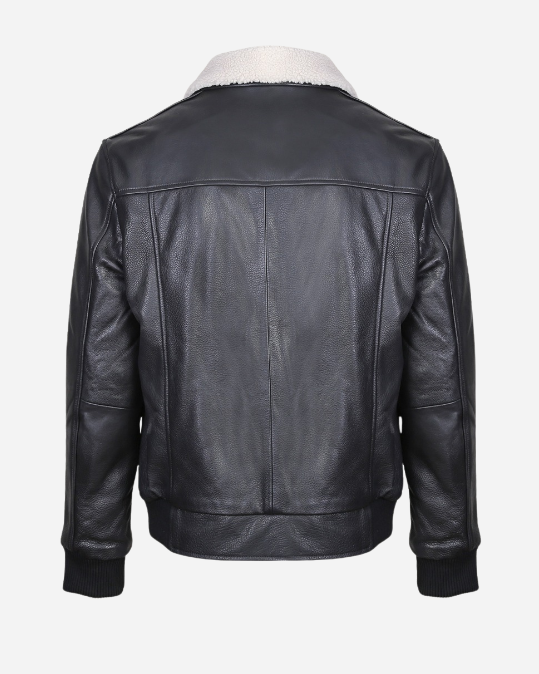 Boreal Bomber Black Leather Jacket
