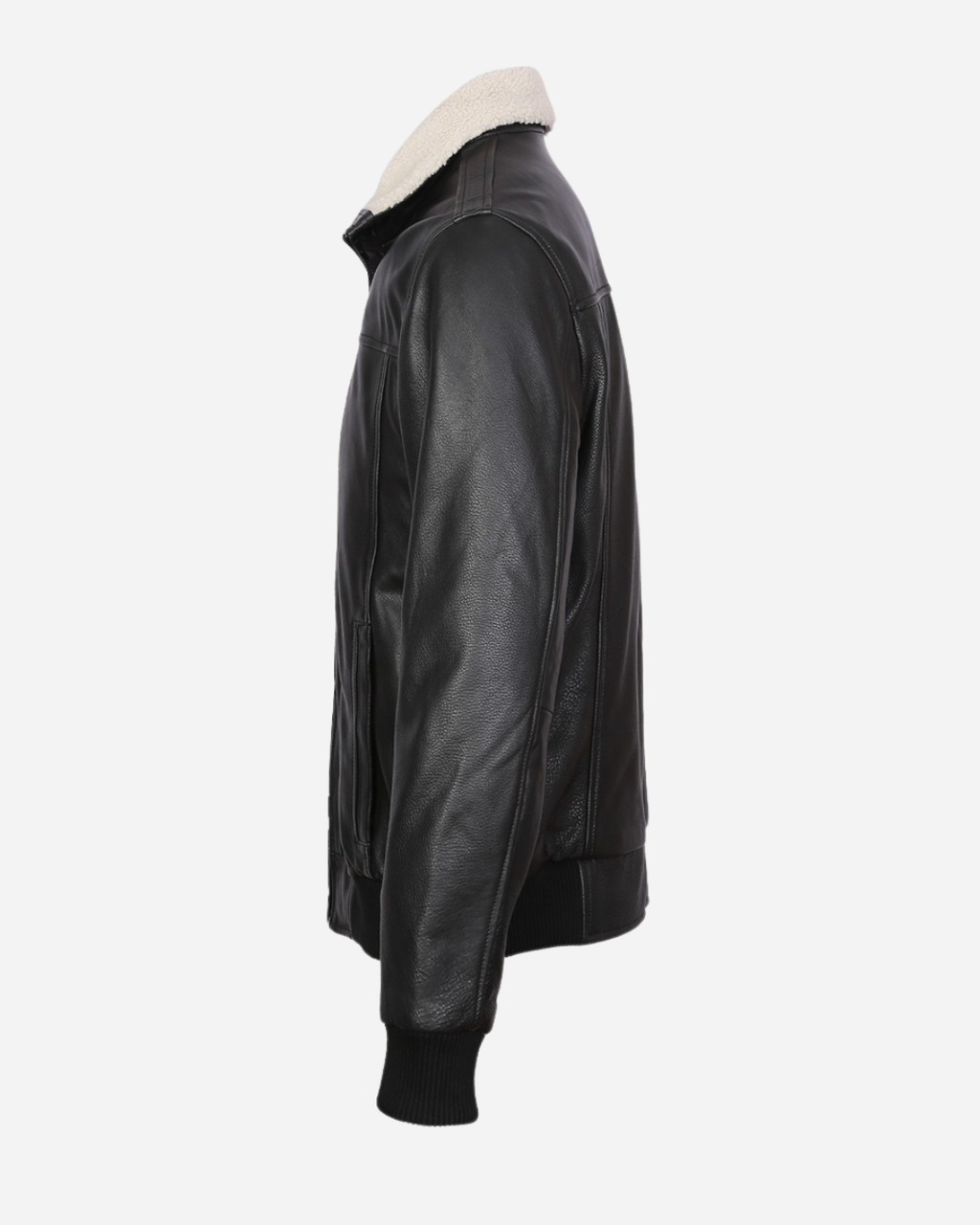 Boreal Bomber Black Leather Jacket