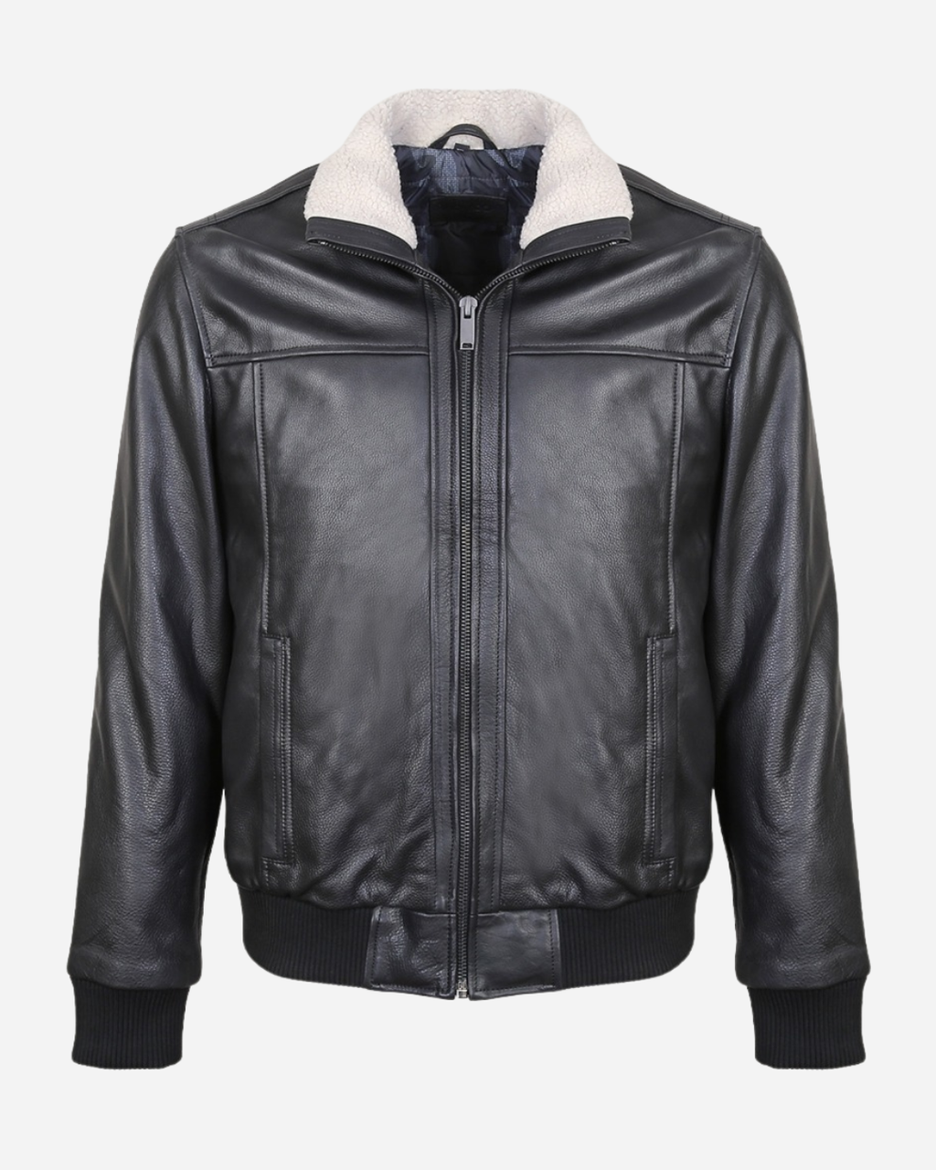 Boreal Bomber Black Leather Jacket