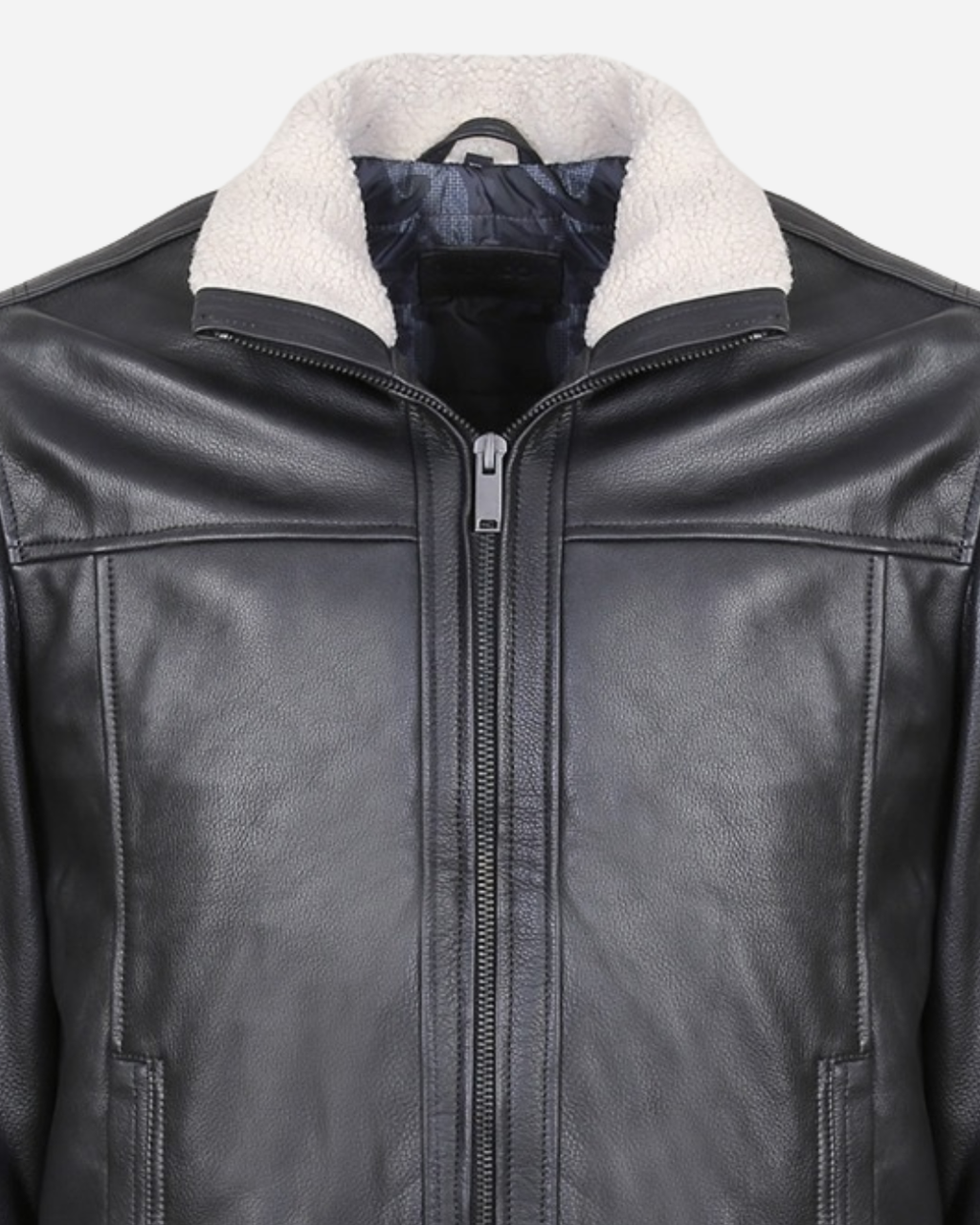 Boreal Bomber Black Leather Jacket
