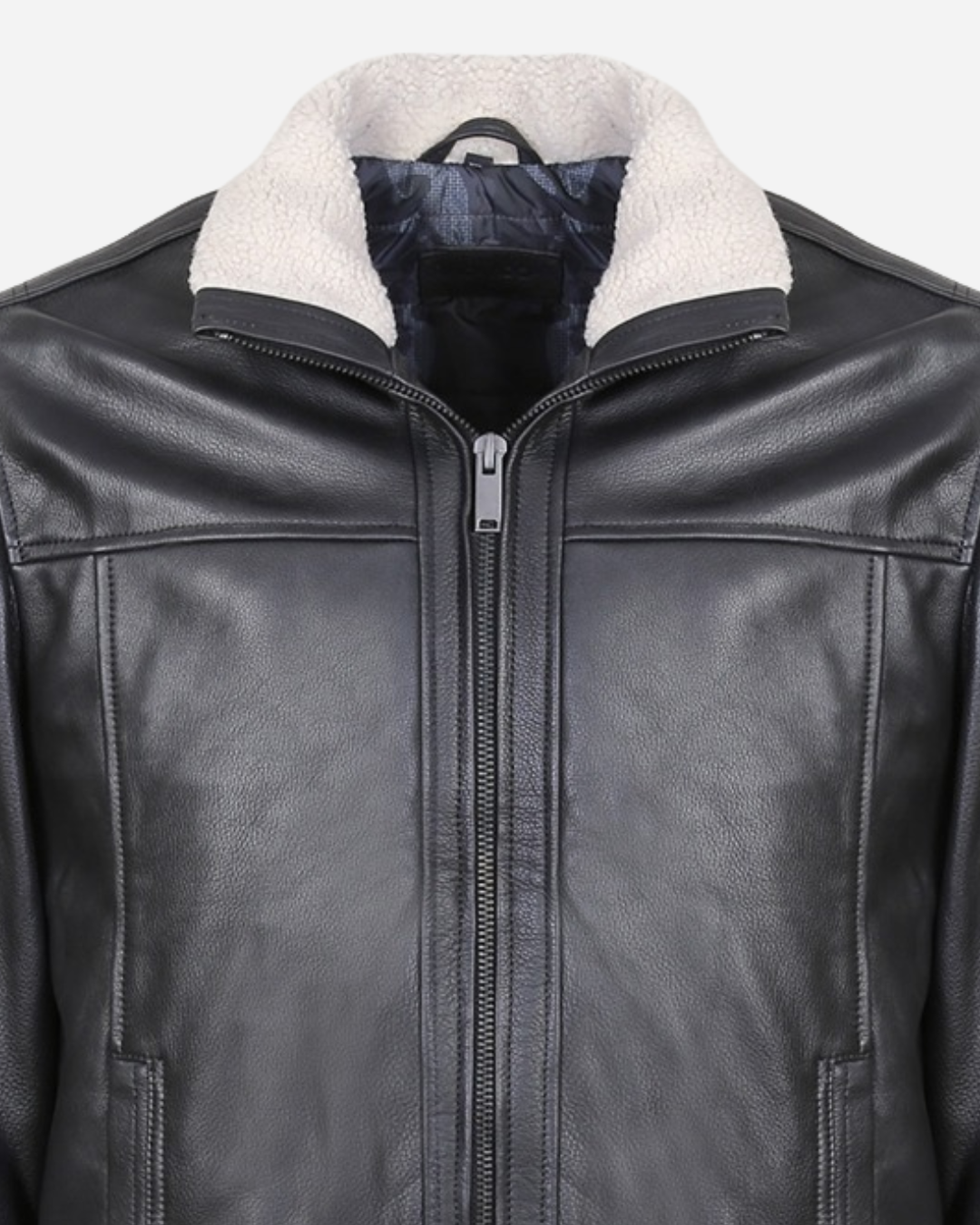 Boreal Bomber Black Leather Jacket