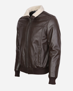 Boreal Bomber Brown Leather Jacket