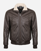 Boreal Bomber Brown Leather Jacket