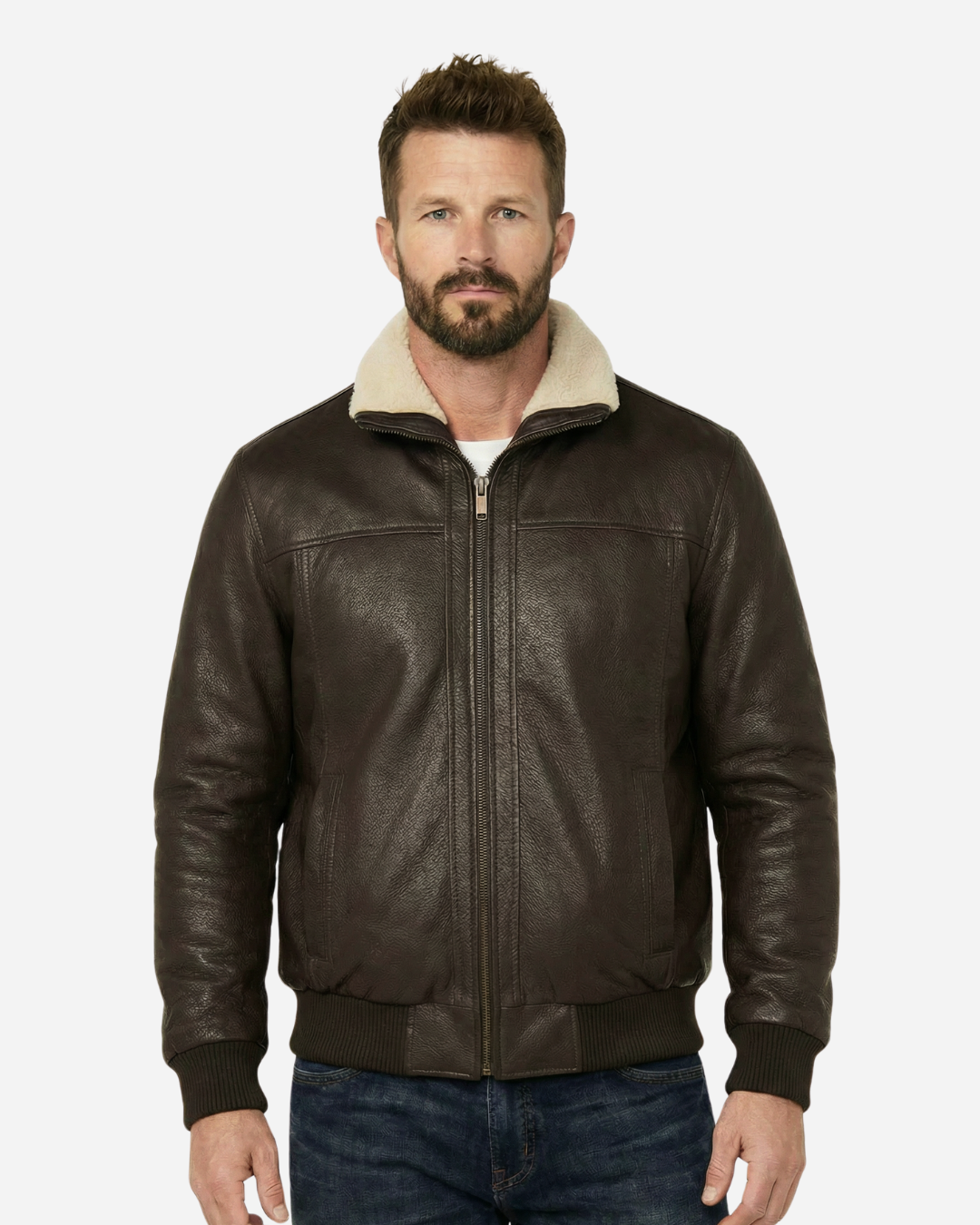 Boreal Bomber Brown Leather Jacket