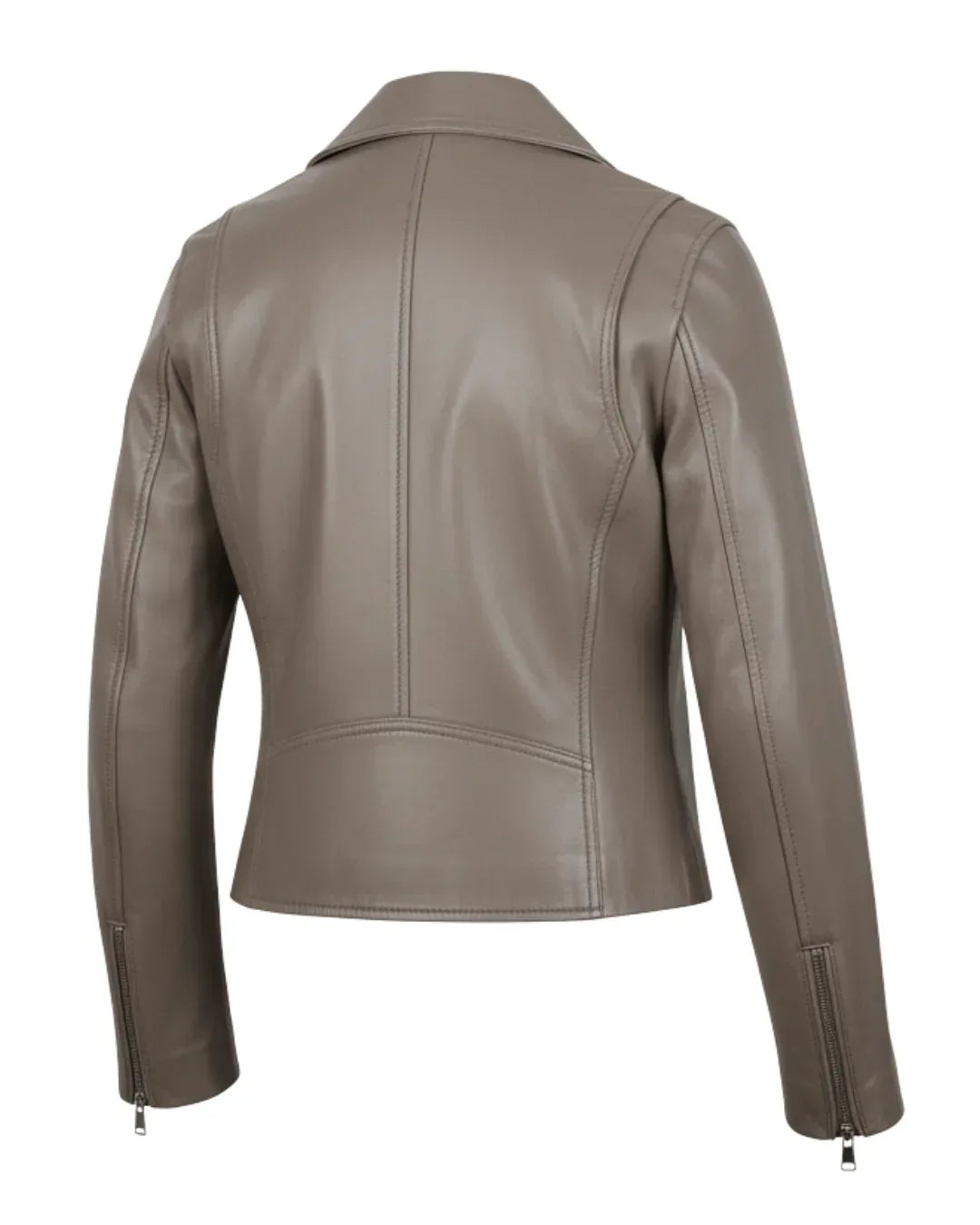 Camel Brown Women Biker Real Leather Jacket - Glacier Leather