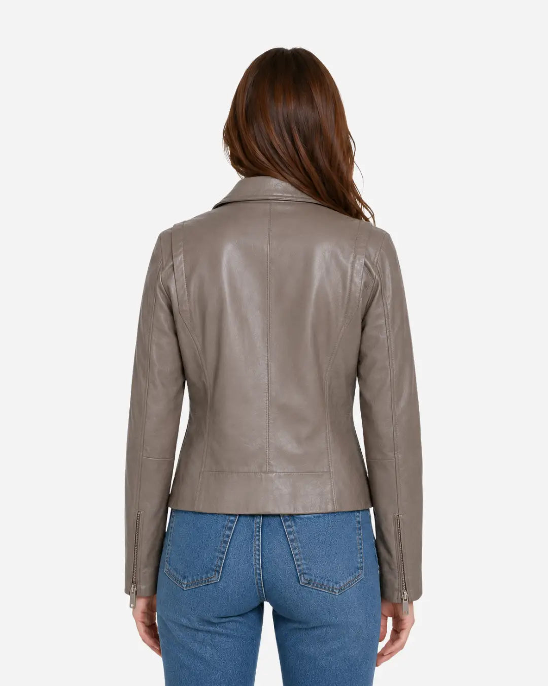 Camel Brown Women Biker Real Leather Jacket