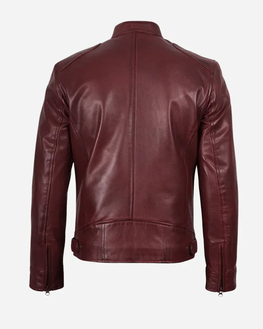 Crimson Luxe Leather Jacket