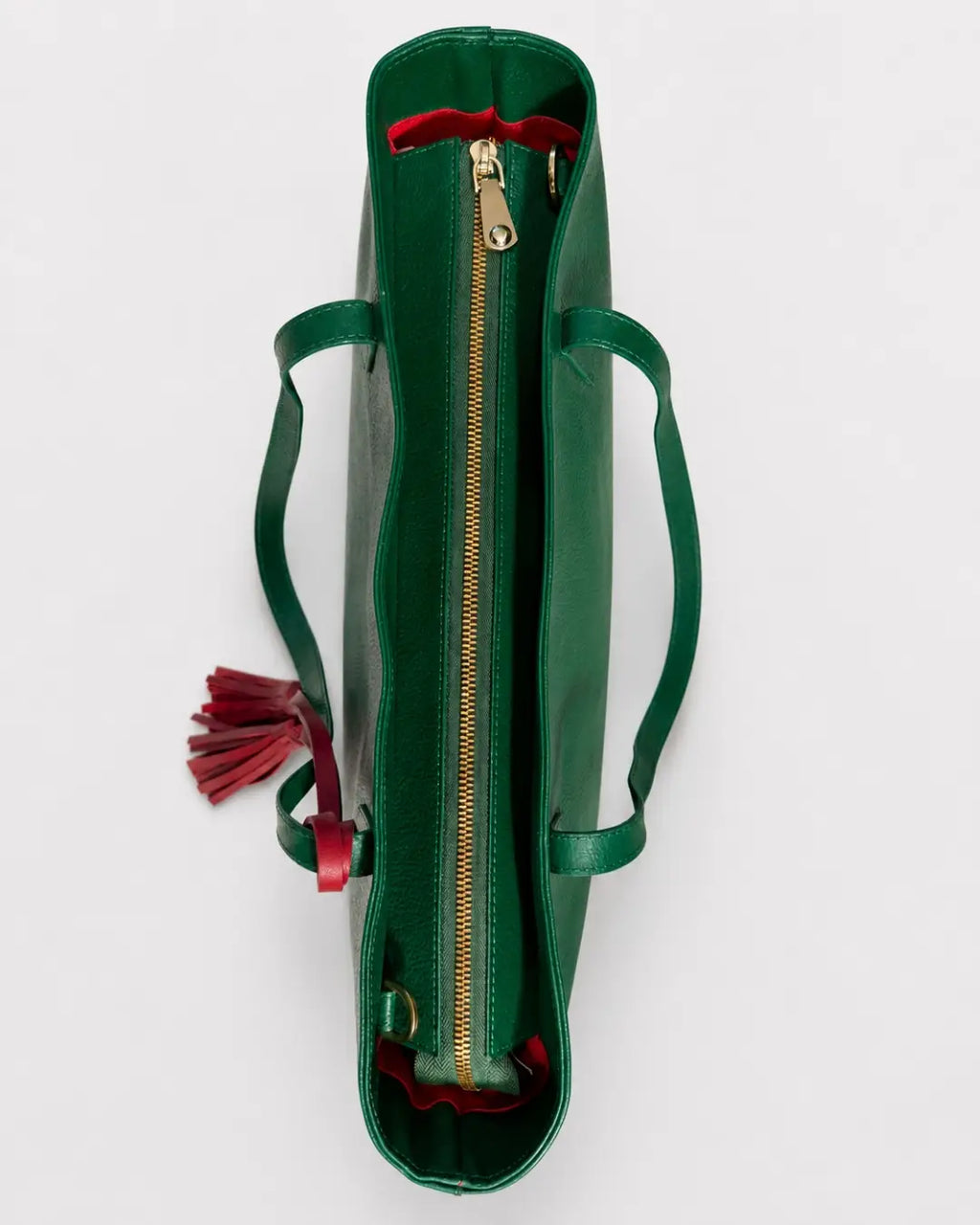 Handcrafted emerald green full-grain leather tote bag for wrok women 